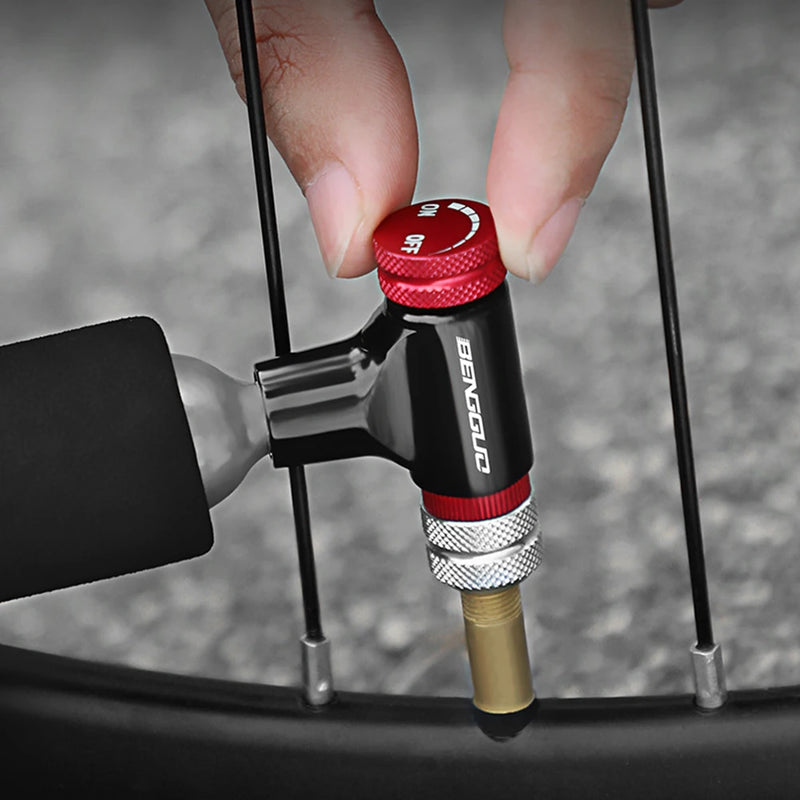 CO2 Bicycle Tire Inflator – Fast & Portable CO2 Pump for Presta & Schrader Valves