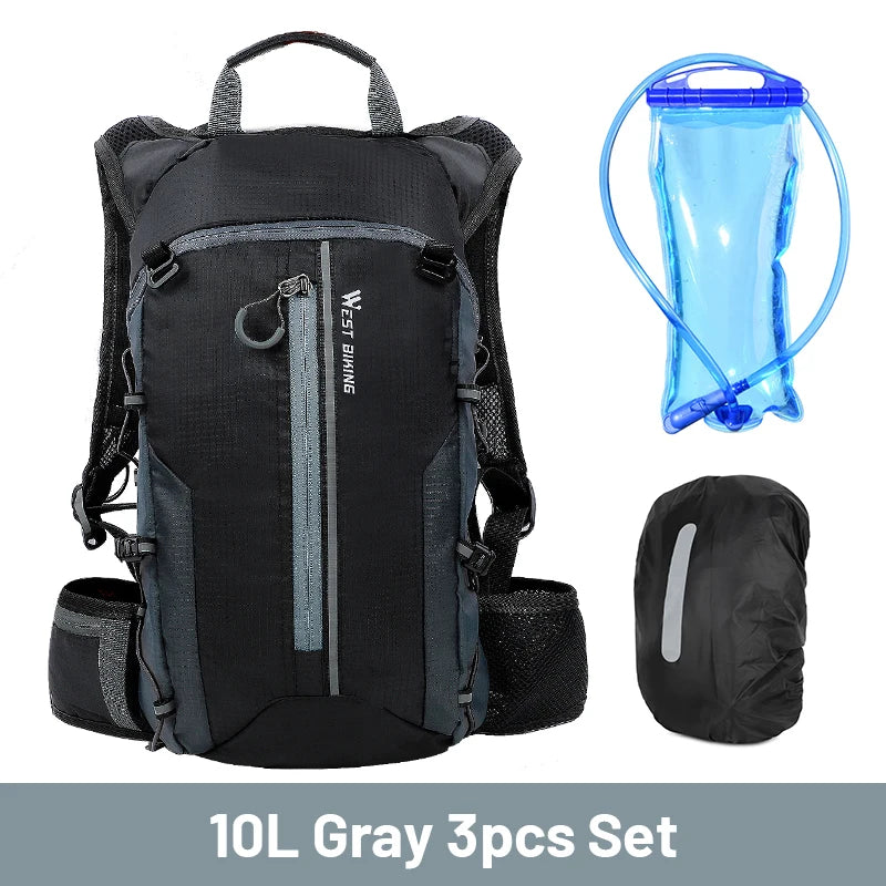 WEST BIKING 10L Ultralight Waterproof Cycling Backpack – Breathable, Foldable Outdoor Travel Bag