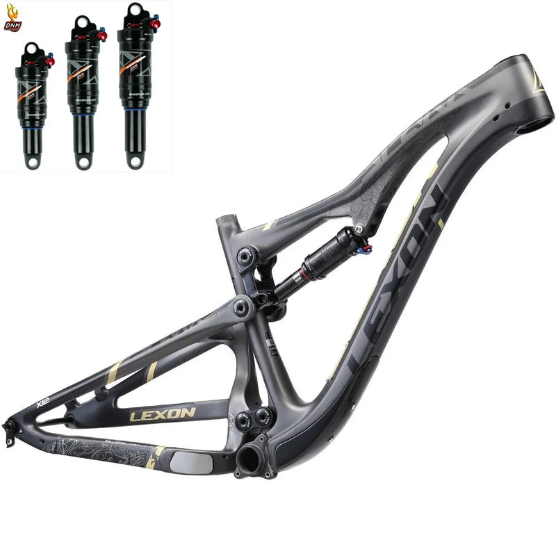 Lexon SPARK 29er Full Suspension MTB Frame – All-Mountain Carbon Frame with DNM Shock