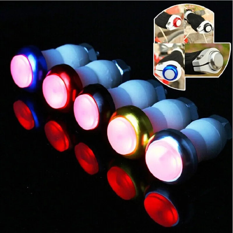1 Pair Bike Handlebar End Plug LED Turn Signal Lights – Safety Cycling Indicator
