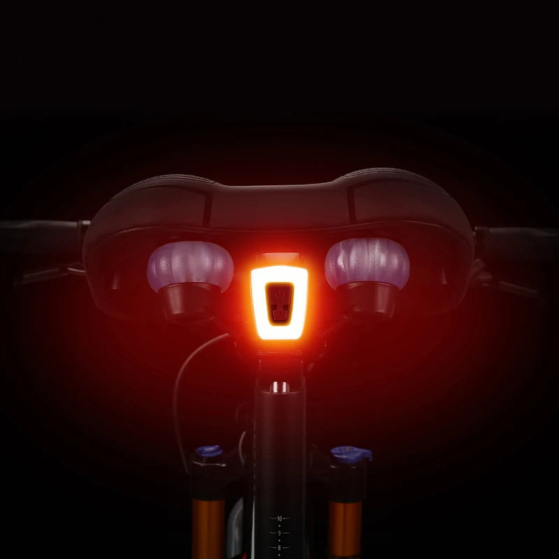 WEST BIKING USB Rechargeable Saddle Taillight – 9 Light Modes for Enhanced Night Cycling Safety