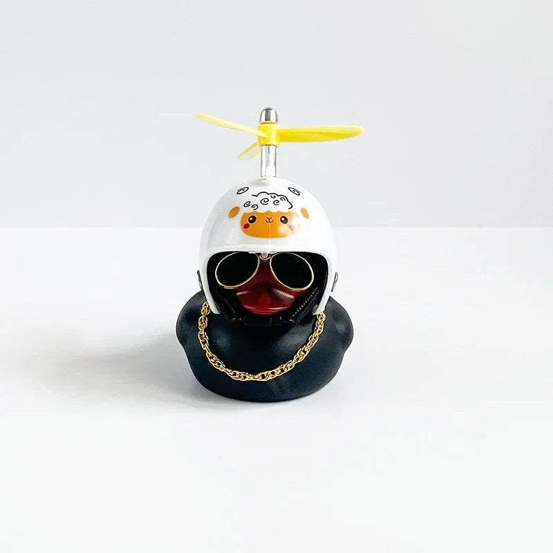 Little Black Duck Bicycle Bell – Fun Helmet Propeller Air Horn for Bikes, Scooters & Motorcycles