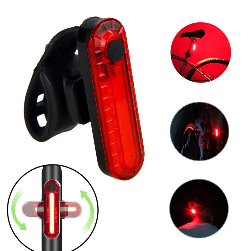 USB Rechargeable LED Bike Rear Light – Bright & Easy-to-Install Taillight for Cycling Safety