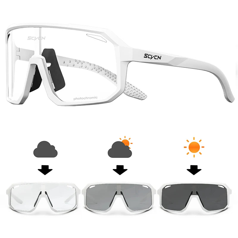 SCVCN Photochromic Cycling Sunglasses – UV400 Protection
