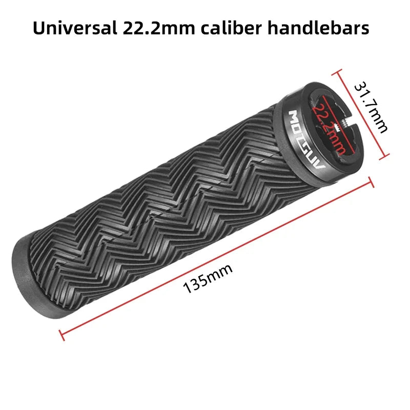 MOTSUV Bicycle Grips – Non-Slip, Shockproof MTB Handlebar Grips with Lock Ring