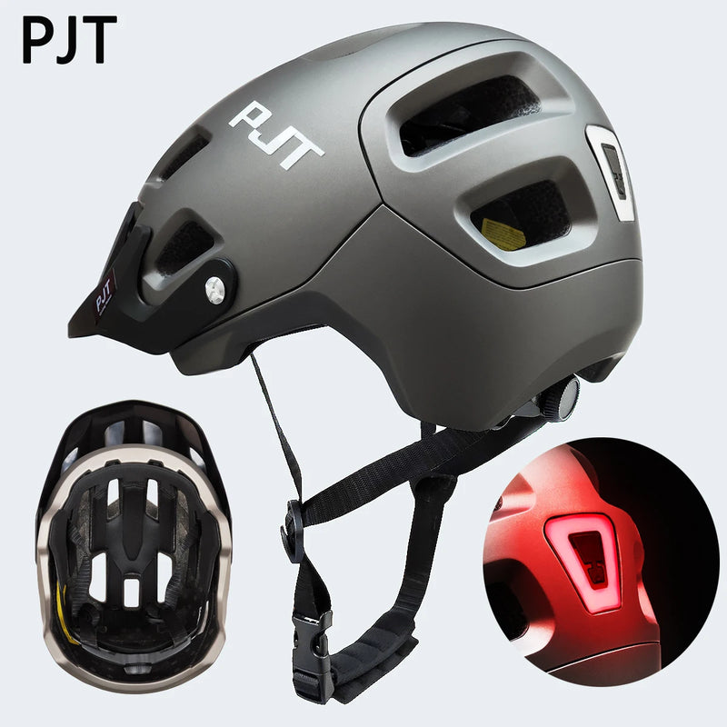 CYCABEL Ultralight Cycling Helmet – USB Rechargeable LED Taillight & Sun Visor for MTB & Road Riding