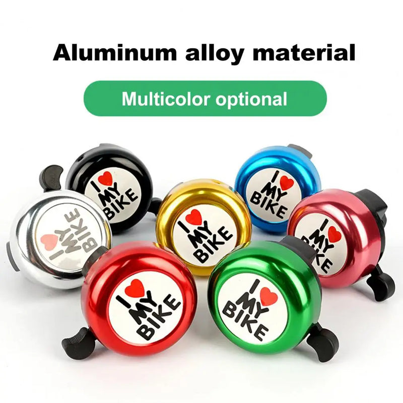 Children Bicycle Bell – Loud Sound, "I Love My Bike" Print, Easy Installation for Kids' Bikes