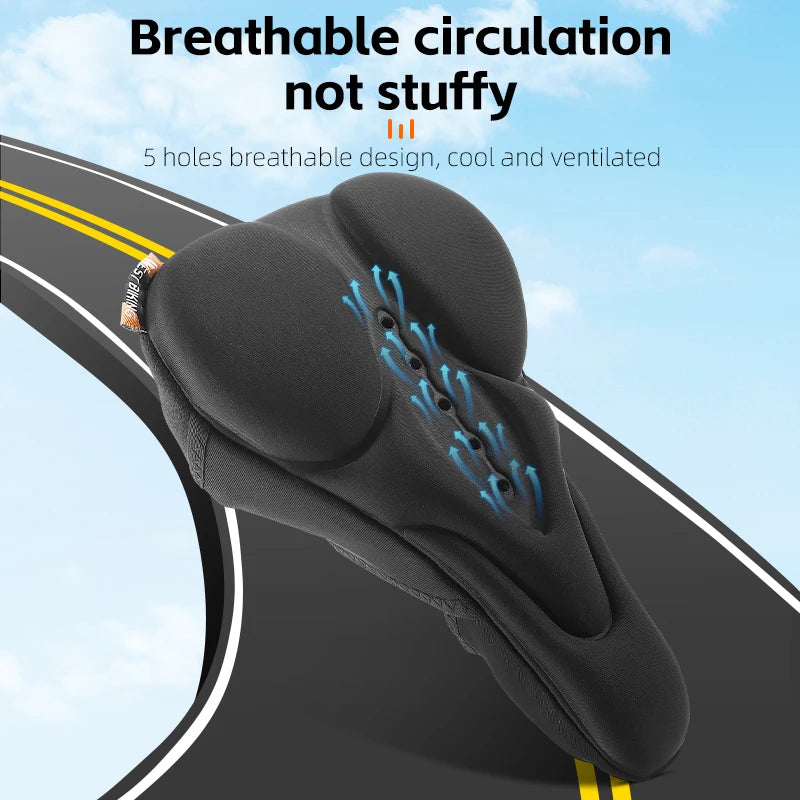 WEST BIKING Breathable Shock-Absorbing Bicycle Saddle Cover – Soft, High-Elastic & Waterproof