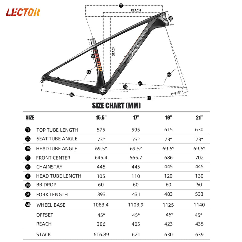 Lexon LECTOR Carbon MTB Frame – 29er Boost 148x12mm UDH Mountain Bike Frame