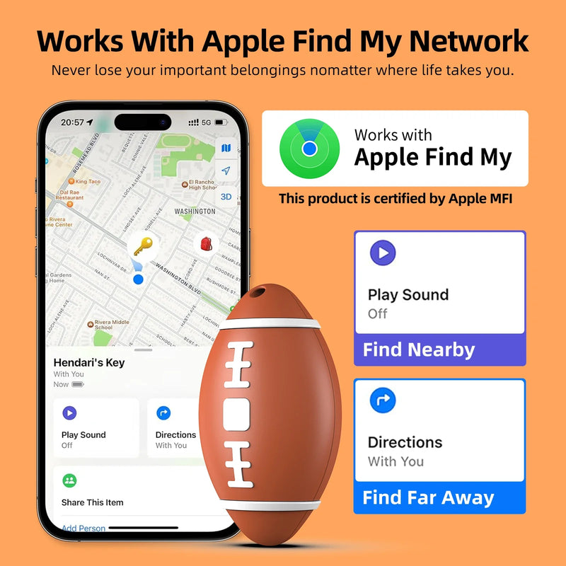 Smart GPS Tracker – MFI Certified Bluetooth Locator for Keys, Bikes, Pets & Valuables