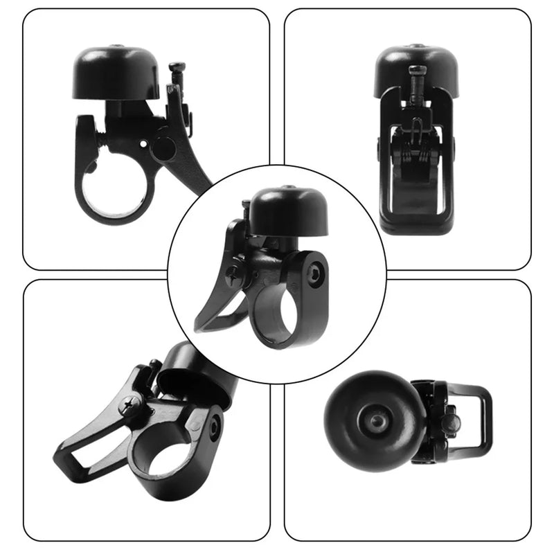 TOOPRE Black Stainless Steel Electric Scooter Bell – Compact, Loud Alarm for Xiaomi 1S/PRO & M365