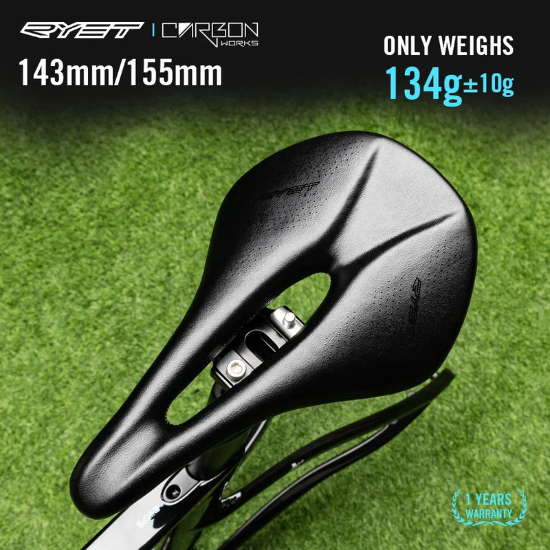 RYET Full Carbon Bike Saddle – Superlight, Ergonomic & Racing-Ready