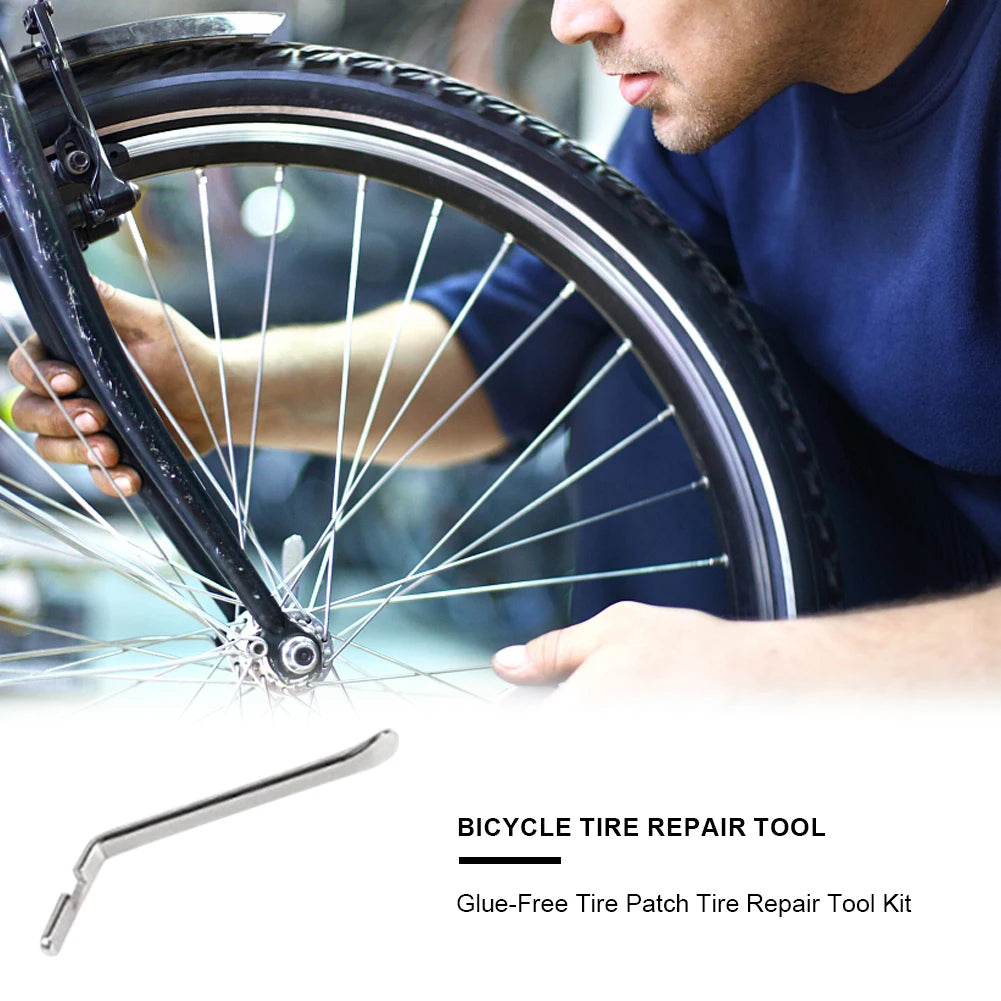 Bike Tire Repair Kit – Glueless Puncture Patch & Lever Set