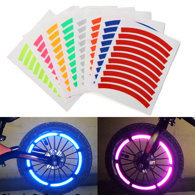 High-Visibility Reflective Bike Stickers – Durable, Weatherproof & Multi-Color Safety Strips for Kids’ Balance Bikes & Wheels