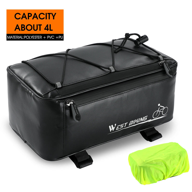 WEST BIKING Waterproof Bicycle Saddle Bags – Expandable 3-in-1 Rear Trunk Bags for Travel & Commuting