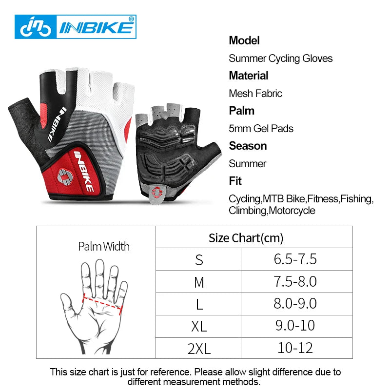 INBIKE Shockproof GEL Pad Half Finger Cycling Gloves – Ultimate Comfort & Protection