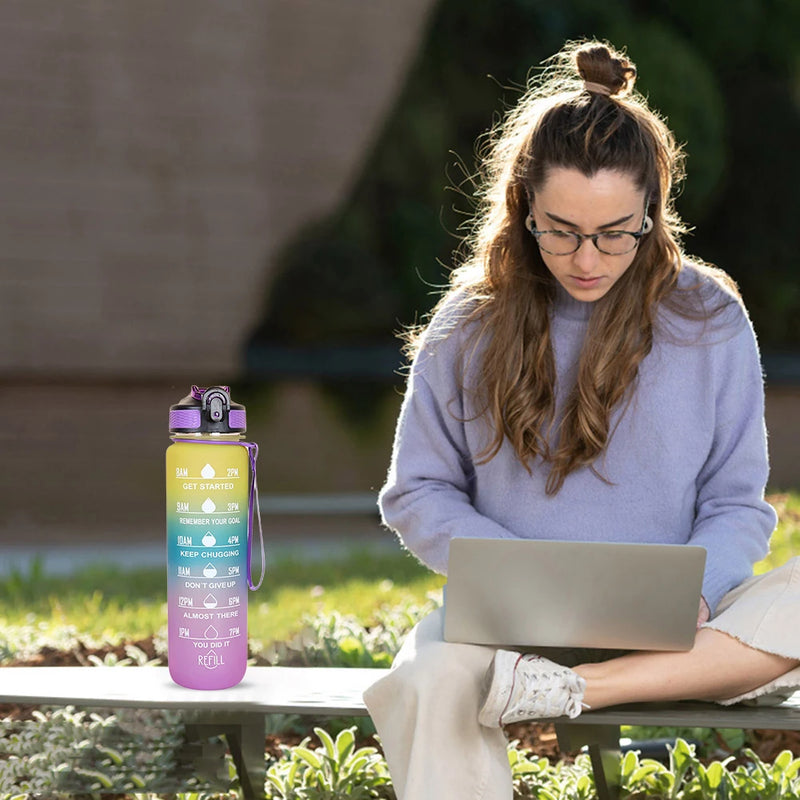 1L Portable Sport Water Bottle – Leakproof & Stylish for Outdoor Fitness & Travel