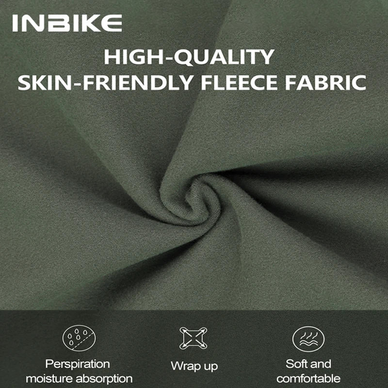 INBIKE Men's Winter Cycling Jersey – Fleece-Lined, Breathable & Reflective for Cold-Weather Riding