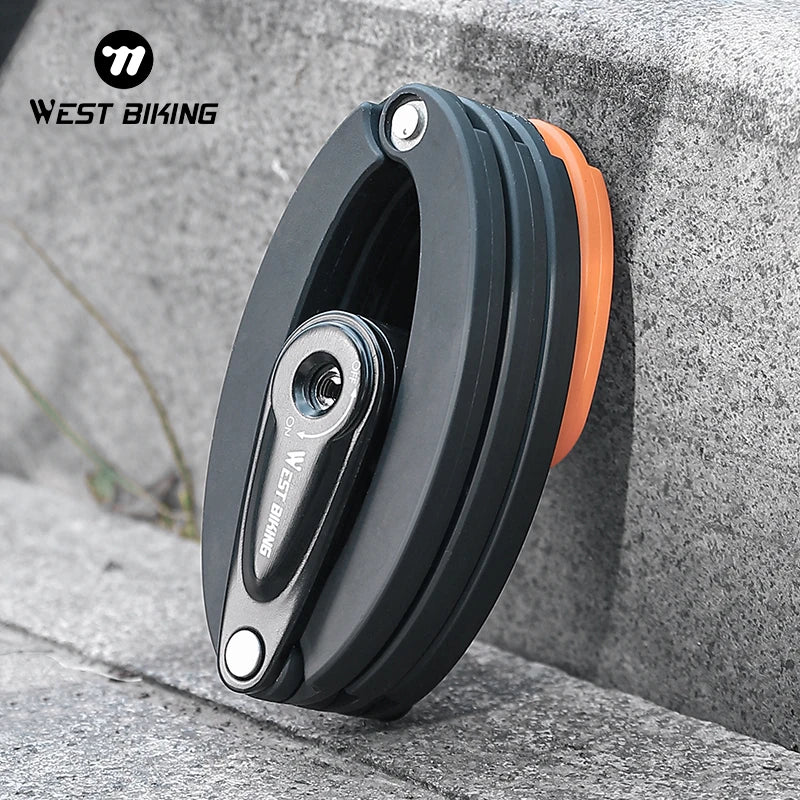 WEST BIKING Foldable Bicycle Lock – High-Security, Anti-Theft & Portable for MTB & Road Bikes