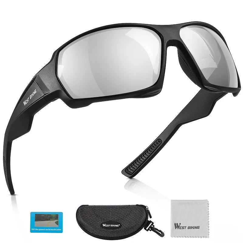 WEST BIKING Polarized Cycling Glasses – UV400 Protection, HD Sport Goggles for MTB, Road Bike & Outdoor Activities