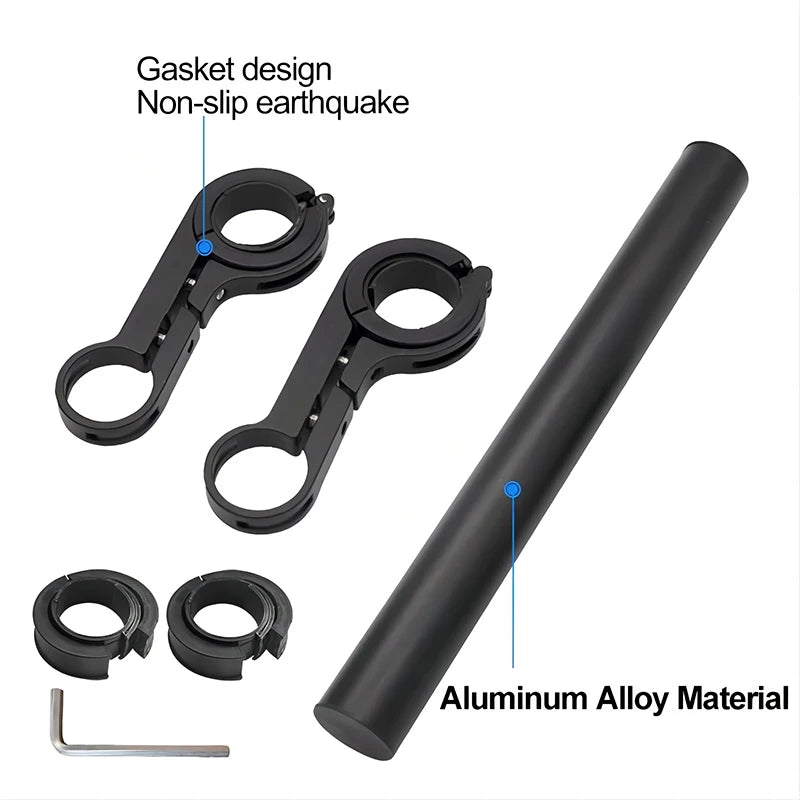 Bicycle Handlebar Extension Bracket – Sturdy Carbon Tube Double Frame for Secure Mounting