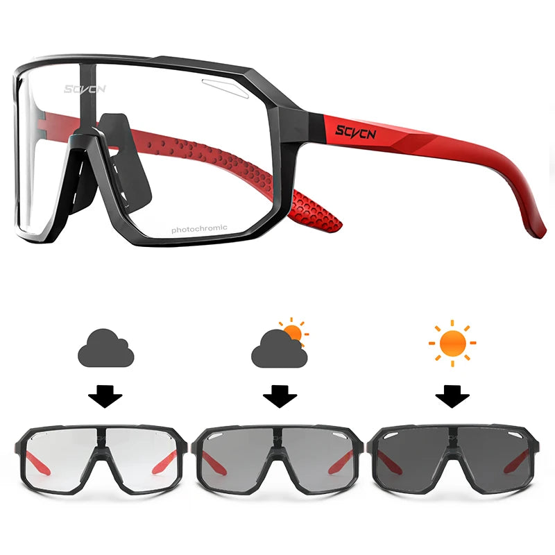 SCVCN Photochromic Cycling Sunglasses – UV400 Protection