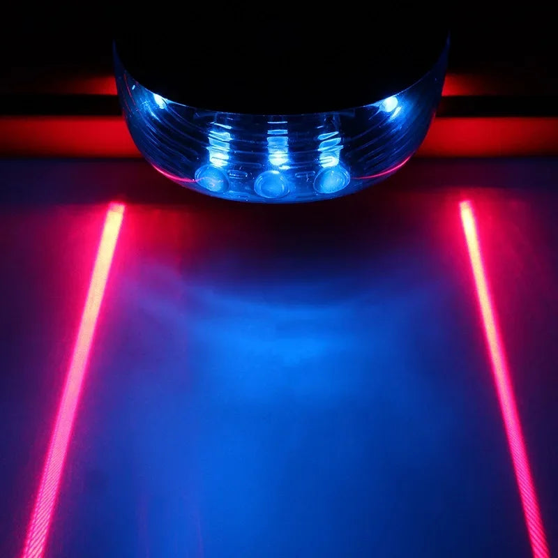 Laser Beam Bike Rear Light – Waterproof, Multi-Mode LED Safety Warning for Night Cycling & Motorcycles