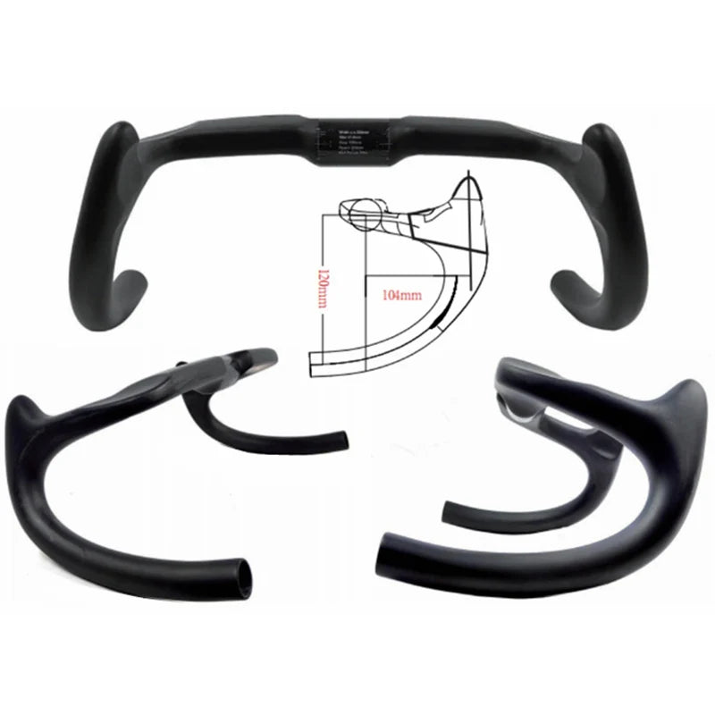 BIKEDOC Carbon Track Handlebars – Aero Sprint Bunch Bars (Super Light 330MM)