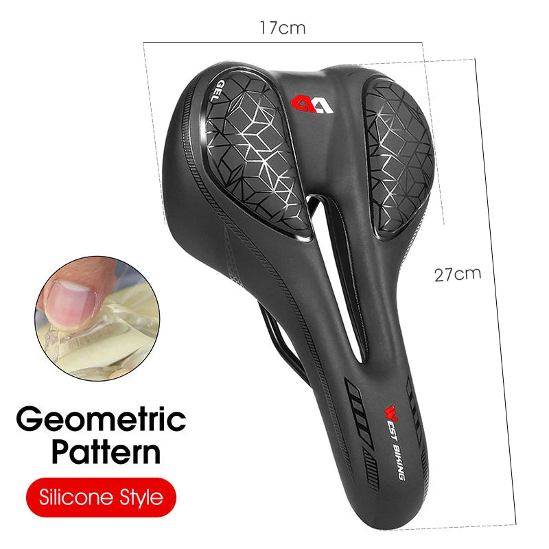 WEST BIKING MTB & Road Bike Saddle – Hollow, Breathable & Soft Shock-Absorbing Design