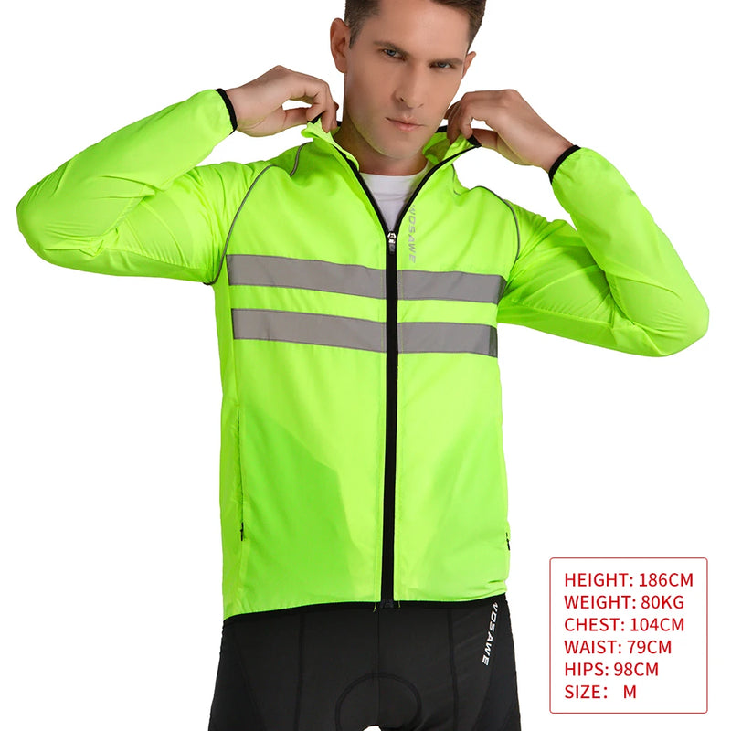 WOSAWE Men's Cycling Windbreaker – Lightweight & Water-Resistant