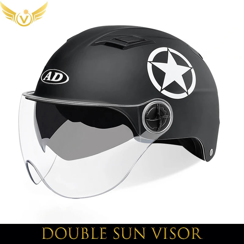 V-Series Summer Motorcycle Helmet – Lightweight, Durable & Urban Safety Design for Men & Women