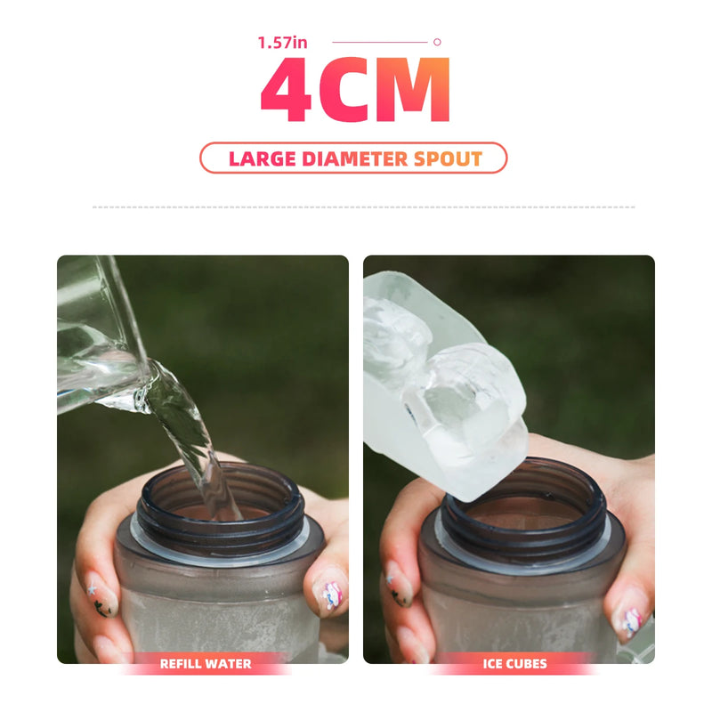 Collapsible Soft Water Bottle – Large Caliber, Lightweight & Portable for Sports & Outdoor Activities