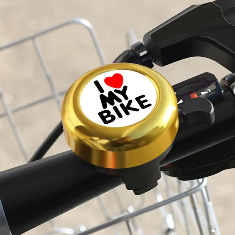 Children Bicycle Bell – Loud Sound, "I Love My Bike" Print, Easy Installation for Kids' Bikes