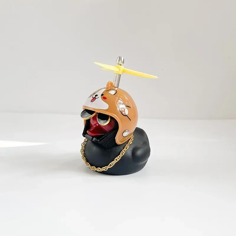 Little Black Duck Bicycle Bell – Fun Helmet Propeller Air Horn for Bikes, Scooters & Motorcycles