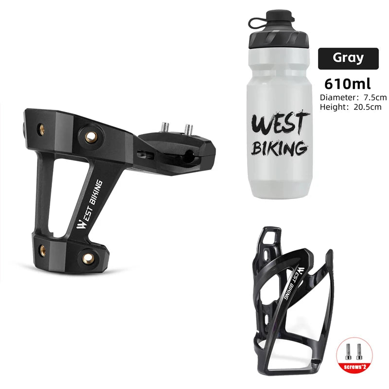 WEST BIKING Bicycle Bottle Cage Extension – Lightweight, Durable & Versatile for Single or Double Bottles