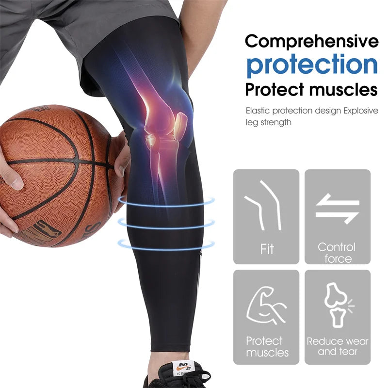 West Biking Ice Silk UV Protection Compression Leg Sleeves – Cooling & Non-Slip Sports Gear