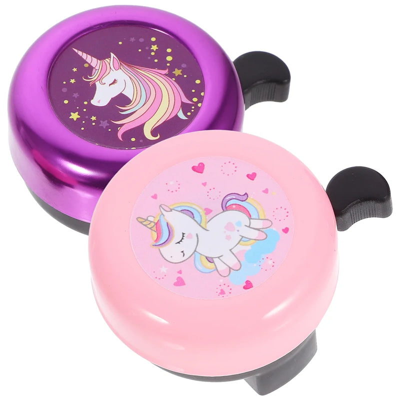 2 Pcs Bicycle Bell – Cute Unicorn Design, Loud Crisp Sound for Bikes, Scooters & Tricycles