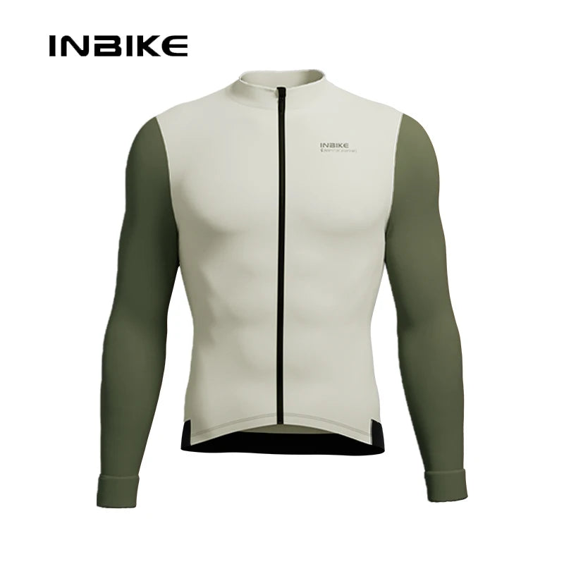 INBIKE Men's Winter Cycling Jersey – Fleece-Lined, Breathable & Reflective for Cold-Weather Riding