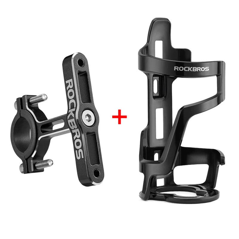 ROCKBROS Aluminum Alloy Bottle Holder Adapter – Single & Double Mount for MTB & Road Bikes