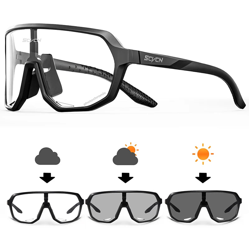 SCVCN Photochromic Cycling Sunglasses – UV400 Protection