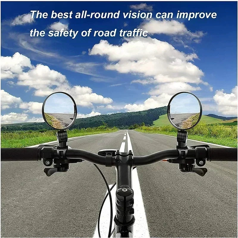 360° Adjustable Bicycle Rearview Mirror – Wide-Angle Handlebar Mirror