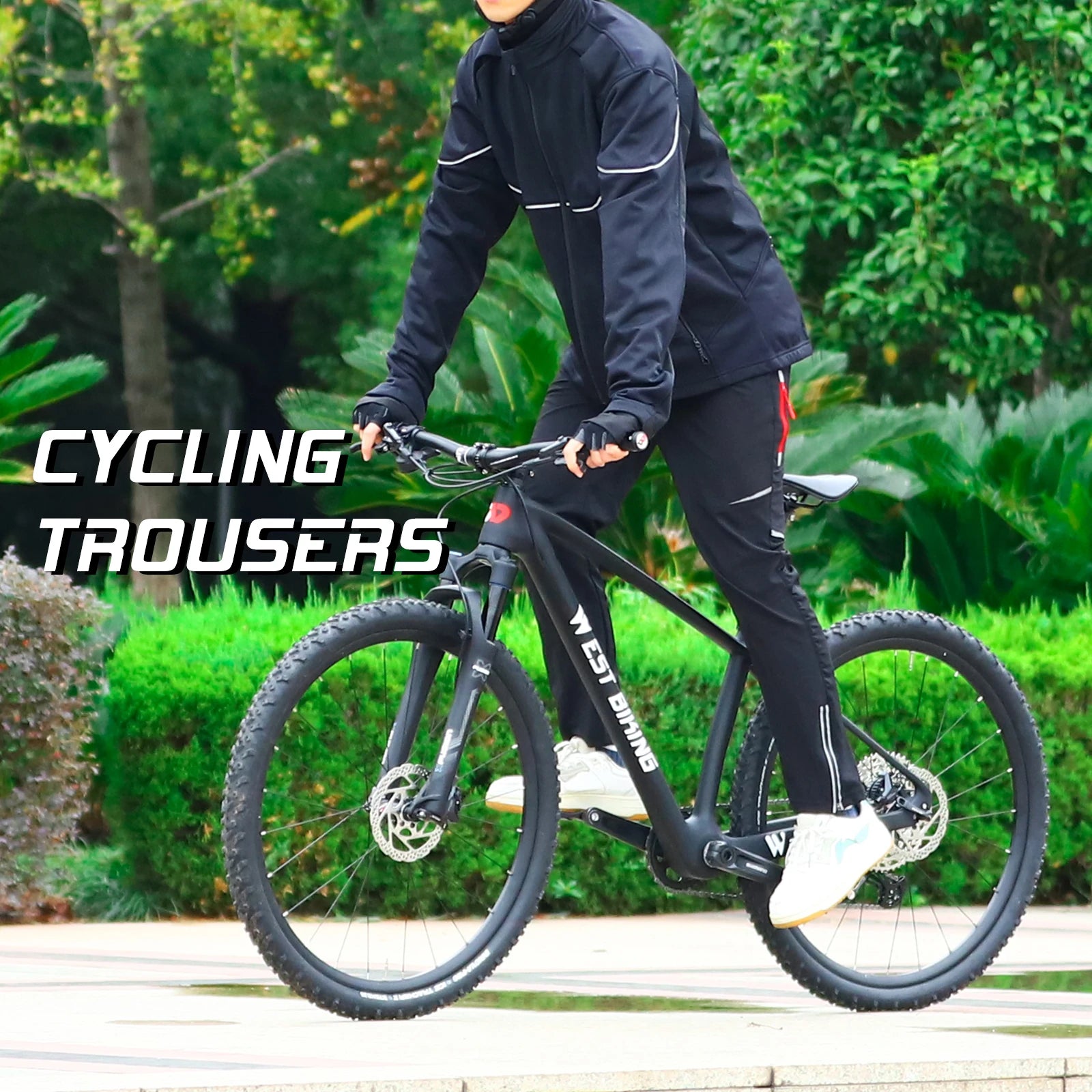 WEST BIKING Windproof Cycling Pants – Quick-Dry Bicycle & Fitness Trousers