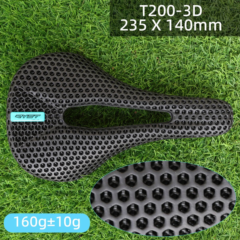 RYET X6P 3D Printed Carbon Bike Saddle – Ultra-Light Road & MTB Racing Seat