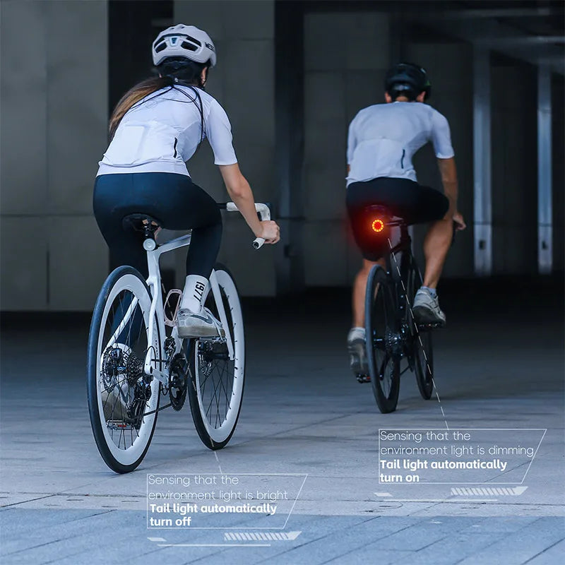 WEST BIKING Smart Sensor Rear Light – Waterproof, Brake-Sensing & High Visibility COB Bike Taillight