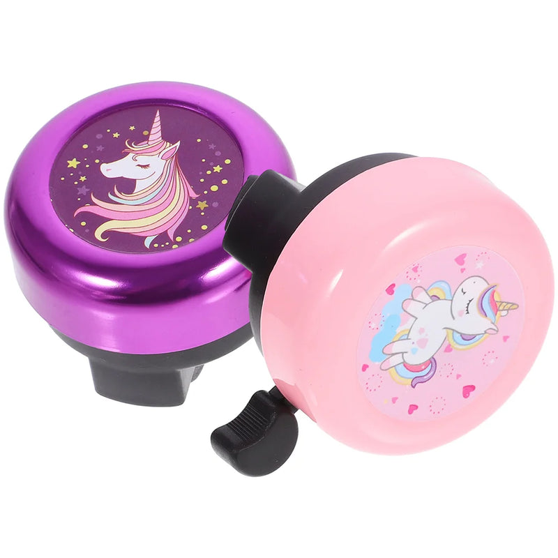 2 Pcs Bicycle Bell – Cute Unicorn Design, Loud Crisp Sound for Bikes, Scooters & Tricycles