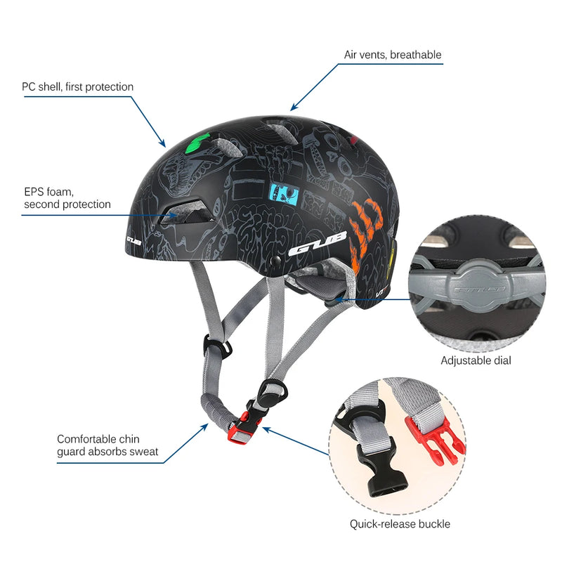 GUB V1 Mountain & Road Cycling Helmet – Lightweight, Breathable & Camera-Mount Compatible for Outdoor Sports