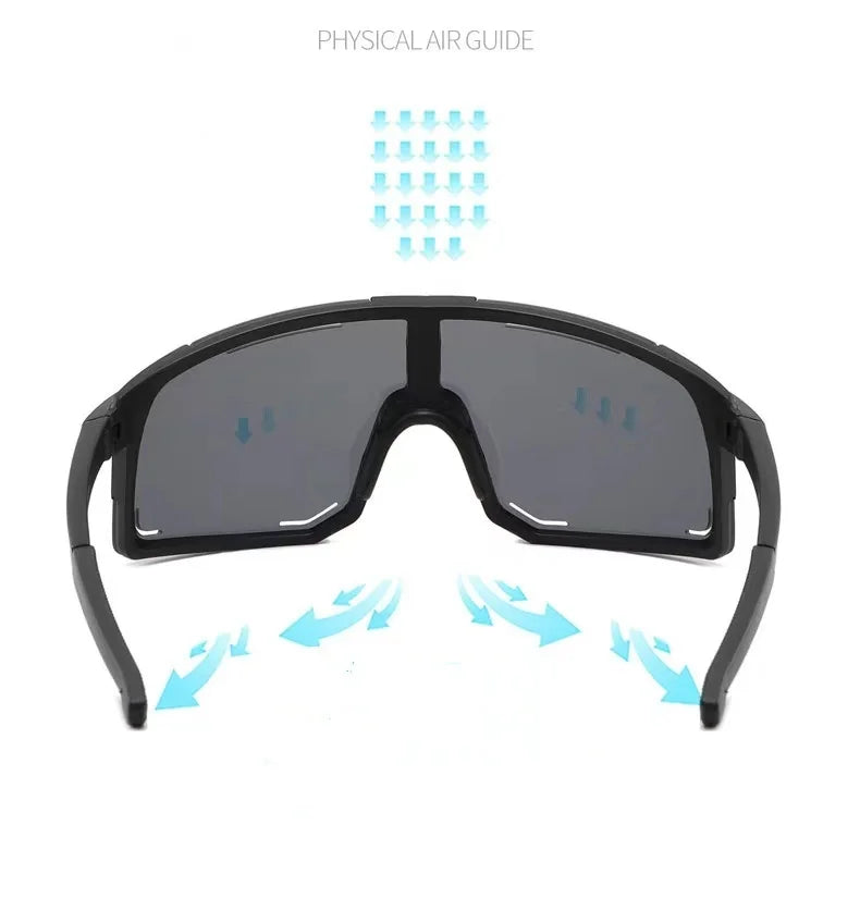 Polarized Cycling Sunglasses – UV Protection & Windproof Eyewear for Road Biking
