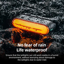 ROCKBROS Bicycle Magnetic Rear Light – IPX6 Waterproof Smart Brake Sensor Tail Light for Enhanced Night Riding