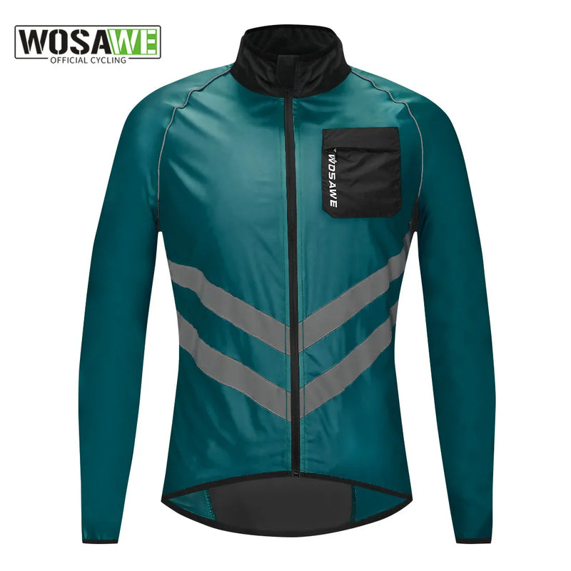 WOSAWE Windproof Cycling Jacket – Lightweight, Waterproof & Reflective
