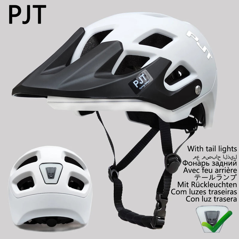 CYCABEL Ultralight Cycling Helmet – USB Rechargeable LED Taillight & Sun Visor for MTB & Road Riding